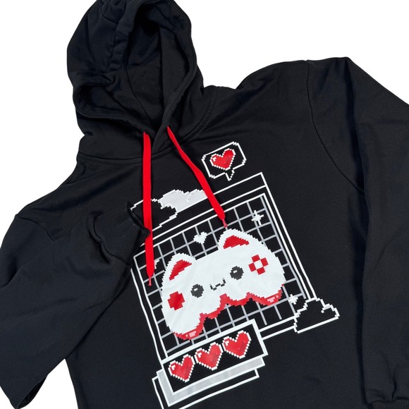 Rare Official Aphmau Adult M Gamer Black Merch Pullover Hoodie Youtuber Meemeow - Picture 1 of 9